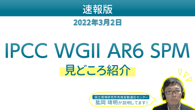 動画：【速報版】IPCC WGII AR6 SPM見どころ紹介
