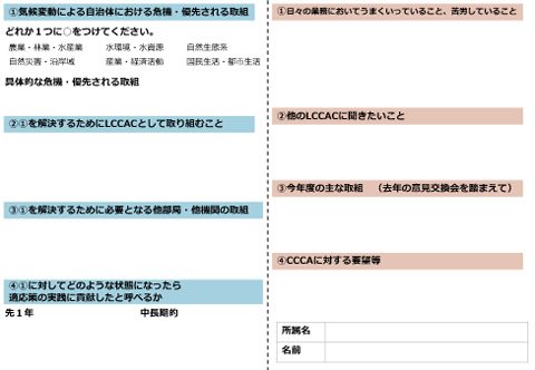 ワークシートの写真