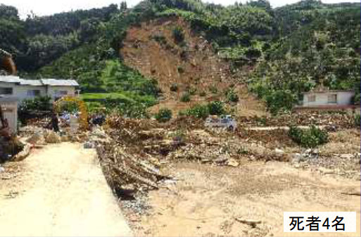 平成30年7月豪雨による被害（土石流の発生）