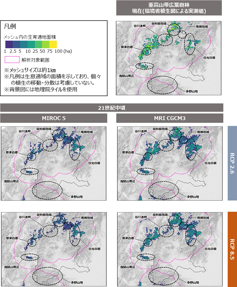2 6 気候変動による高山 亜高山帯 生態系への影響調査 群馬県 関東地域 各事業の成果報告 地域適応コンソーシアム事業 気候変動適応情報プラットフォーム