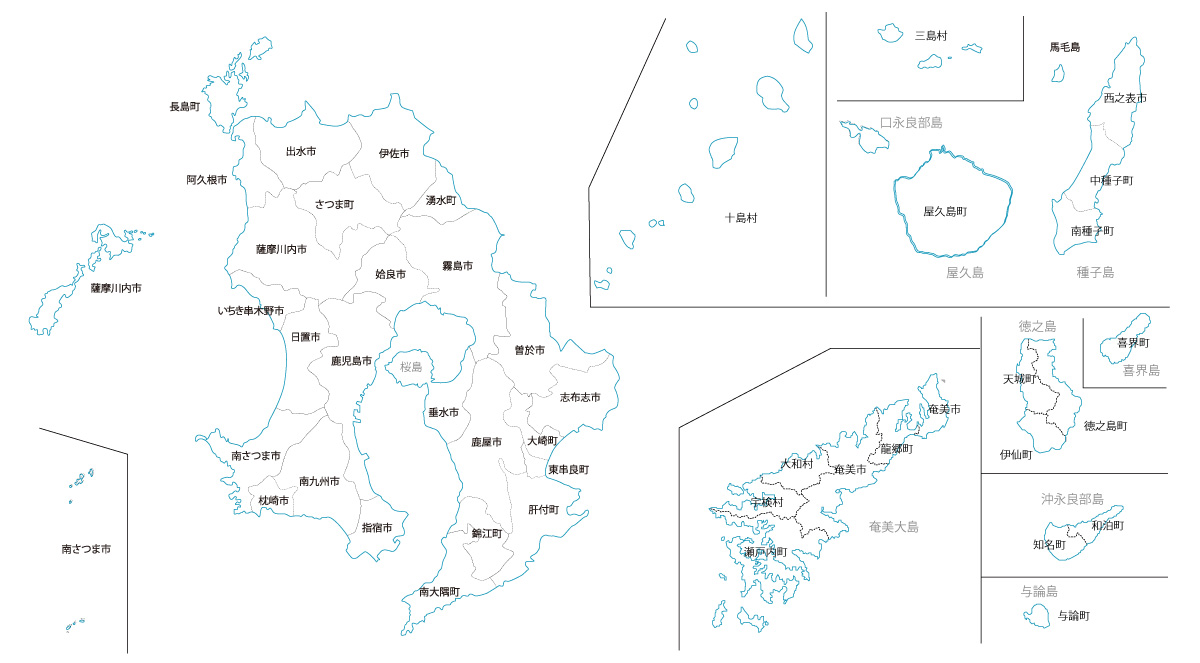 鹿児島県地図