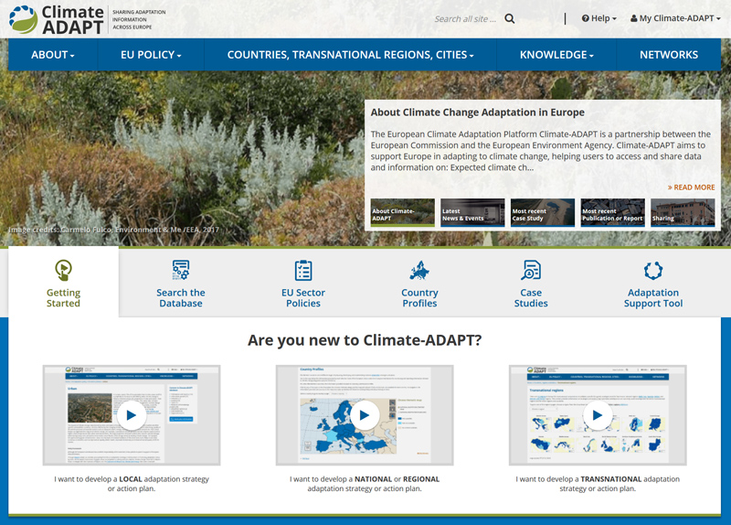適応インターネットプラットフォーム「Climate-ADAPT」