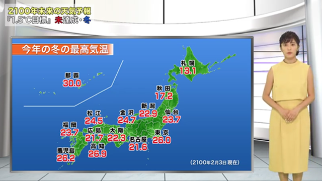 「2100年未来の天気予報」【冬】(2019年）