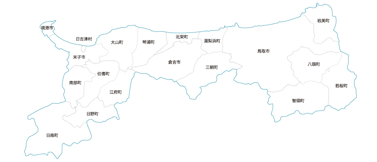 鳥取県の地図