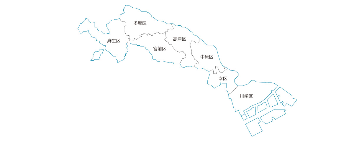 川崎市の地図