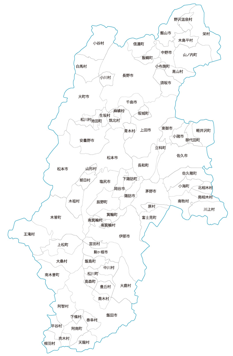 長野県の地図