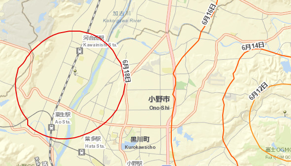 生産者が田植え日を一覧できる「移植日マップ」（テスト版）