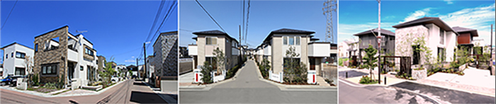 ヒートアイランド対策を施した先導的な住宅街の様子