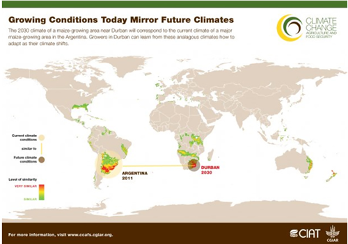 類似する気候の地域を特定するClimate Analoguesのページへ移動