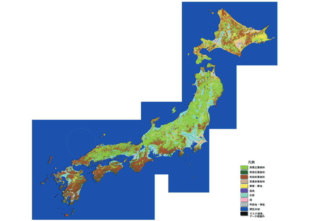 リモートセンシング技術による全国の植生概況の把握のページへ移動