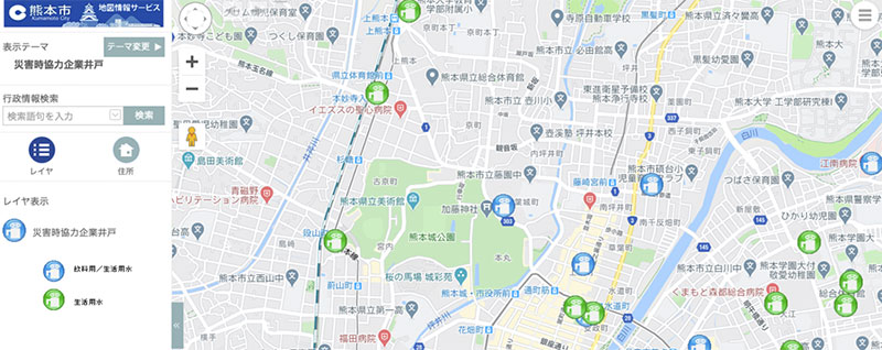 図１　災害用井戸の位置のイメージ画像