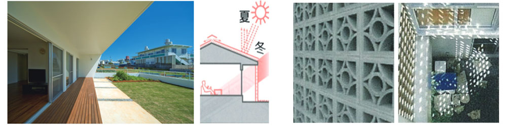 図２　アマハジ（左）と花ブロックのイメージ画像