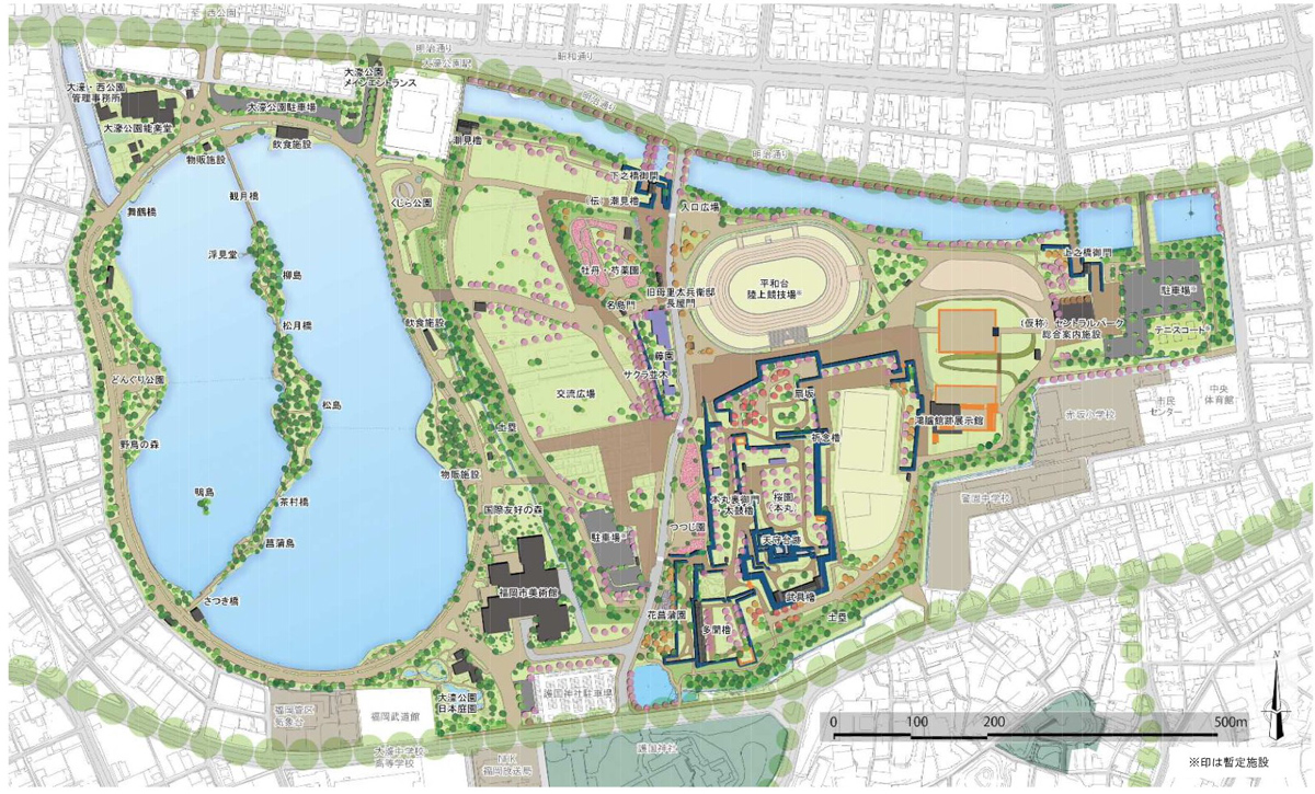 セントラルパーク構想の全体計画図