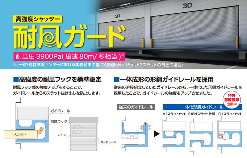 耐風ガードの耐風圧性能を支える一体成形の形鋼ガイドレール