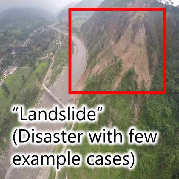 Recognition of disasters with small sample sizes