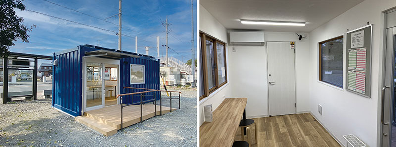 N3 N-CUBE adopted as a bus waiting area