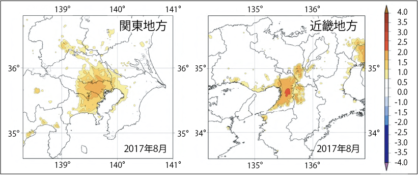 真夏日・猛暑日・熱帯夜日数の将来予測