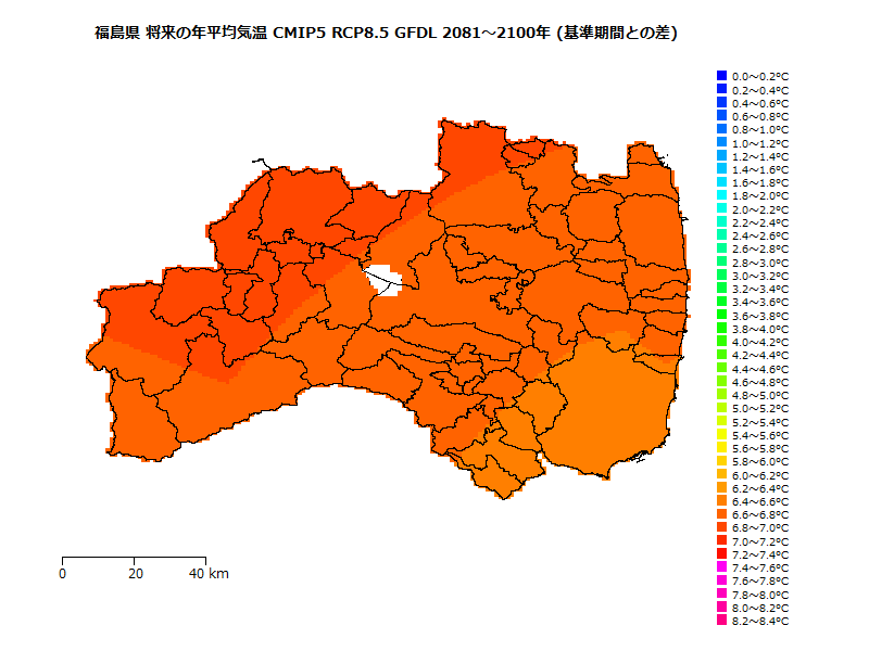 RCP8.5 地図
