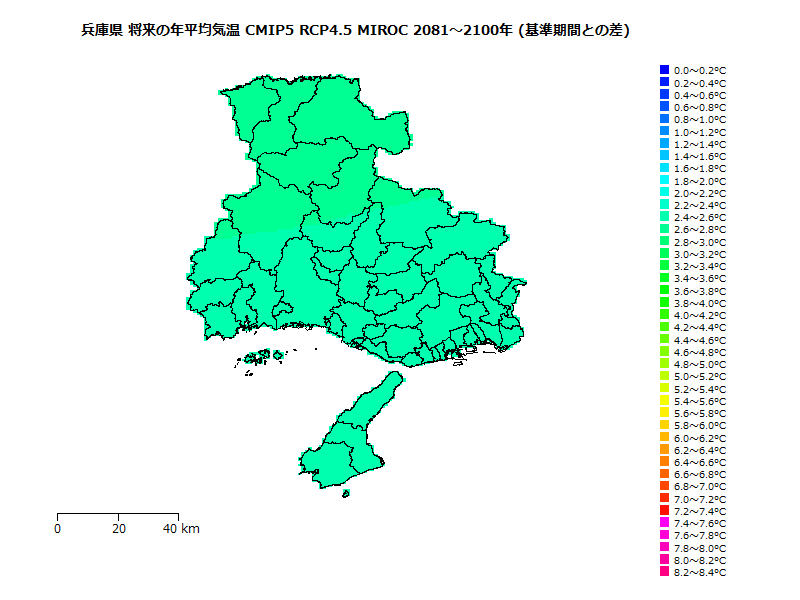 RCP4.5 地図
