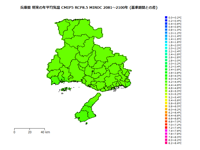 RCP8.5 地図