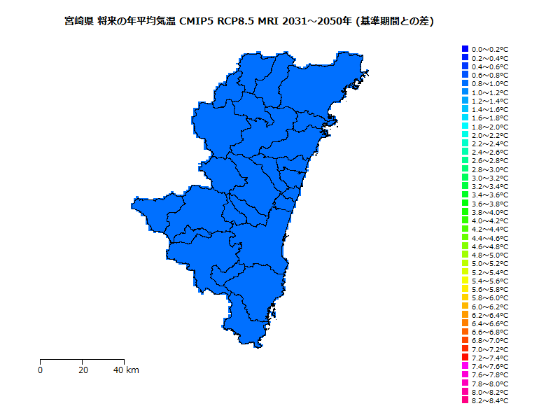 RCP8.5 地図