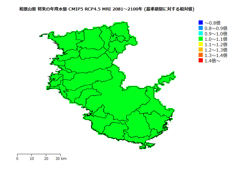 RCP4.5 地図