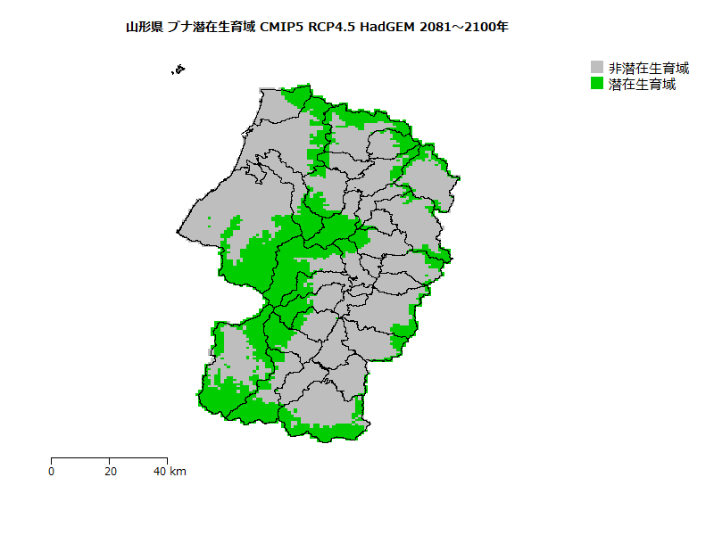 RCP4.5 地図