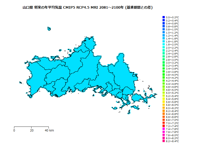 RCP4.5 地図