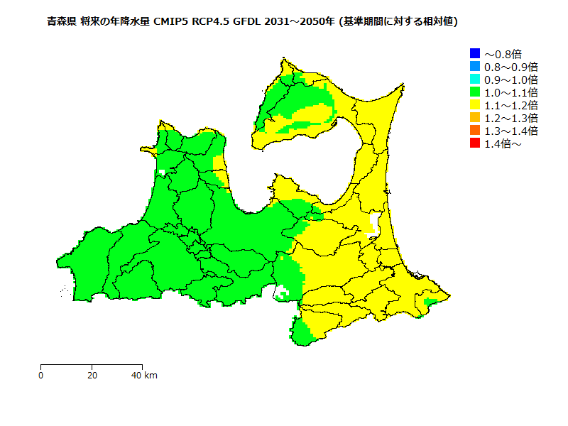 RCP4.5 地図