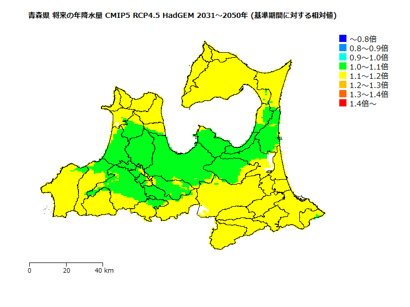 RCP4.5 地図