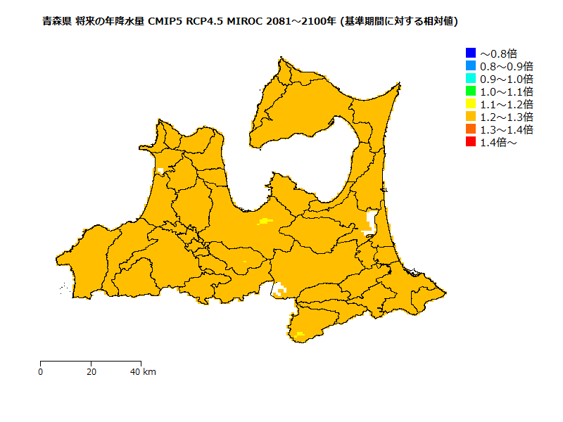 RCP4.5 地図