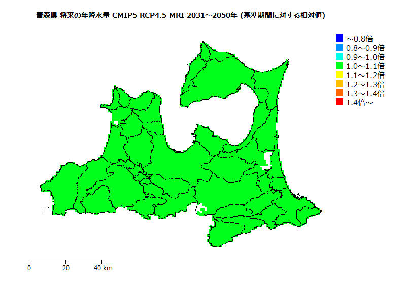 RCP4.5 地図