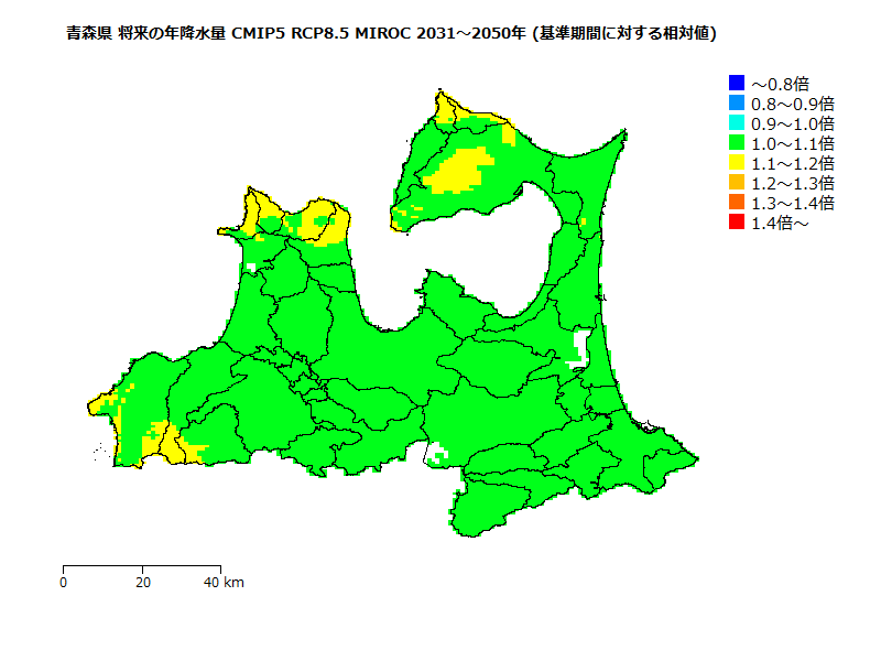 RCP8.5 地図