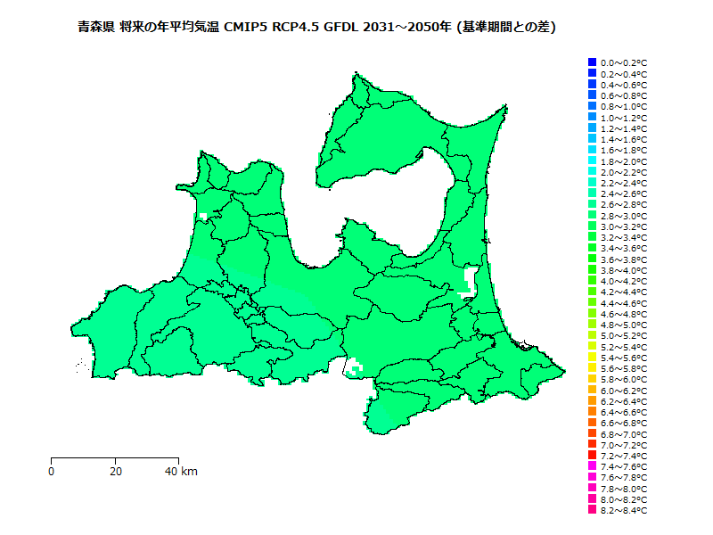 RCP4.5 地図