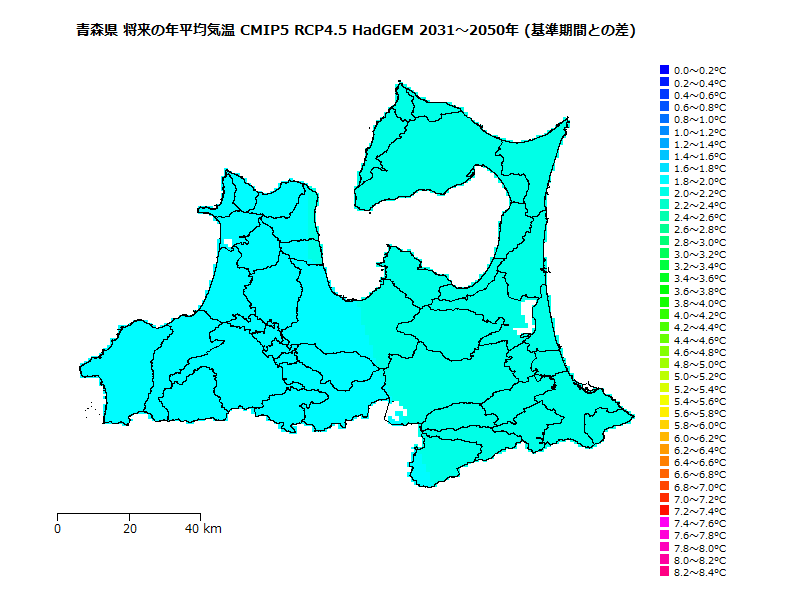 RCP4.5 地図