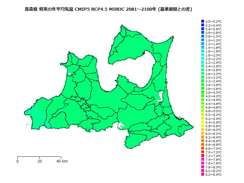 RCP4.5 地図