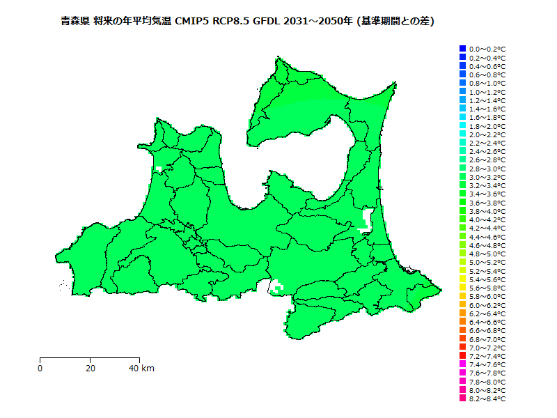 RCP8.5 地図