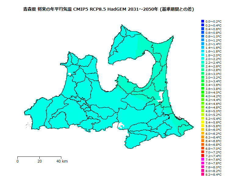 RCP8.5 地図