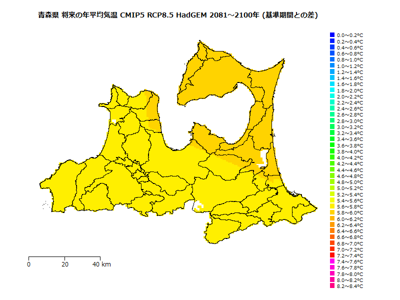 RCP8.5 地図
