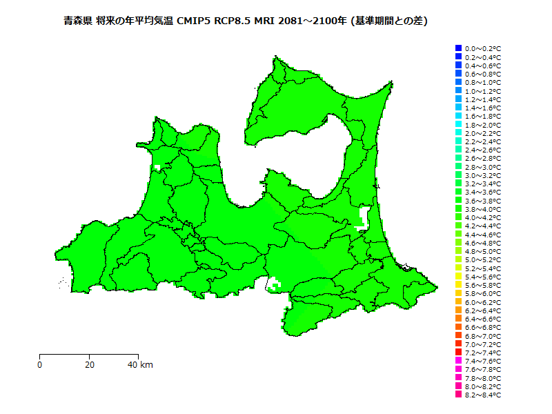 RCP8.5 地図