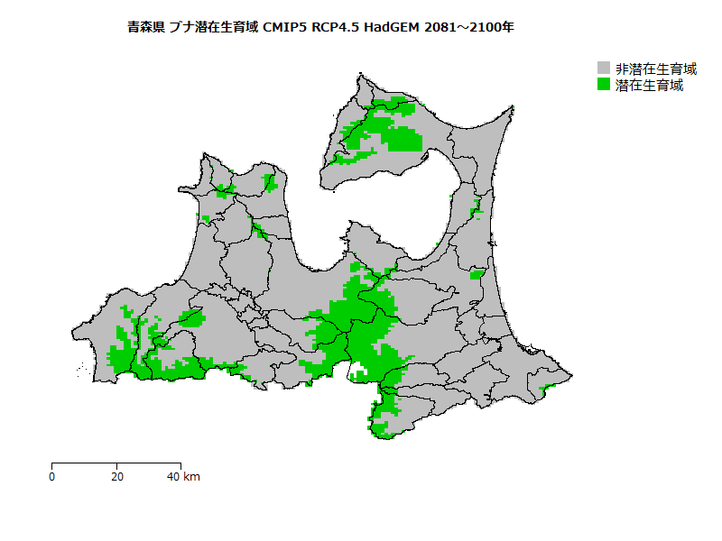 RCP4.5 地図