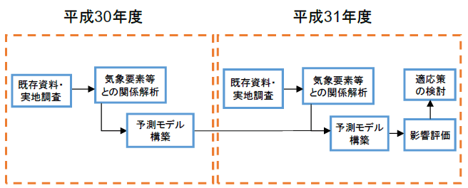本調査の実施フロー（調査項目4-6）