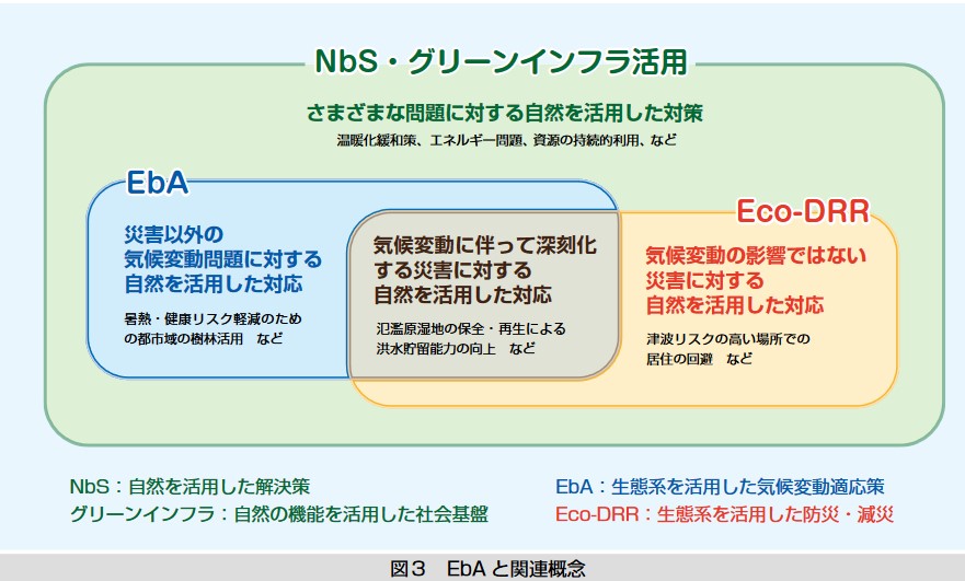 生態系を活用した気候変動適応策（EbA）　計画と実施の手引き（環境省, 2022）