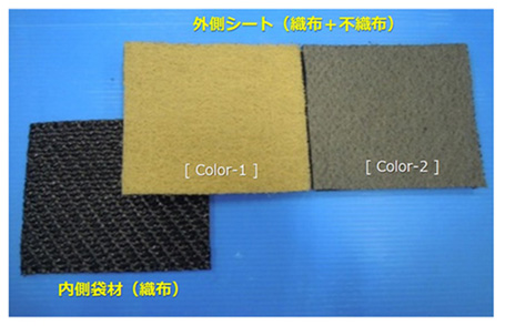 サンドパック「ジオチューブDS」の二重構造のシート