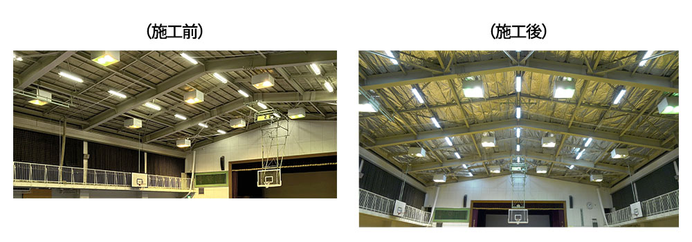 体育館における施工例