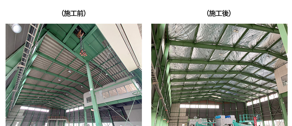 建具製造工場における施工例