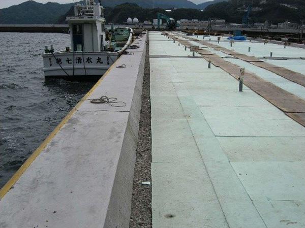 EPSによる漁港岸壁のかさ上げ