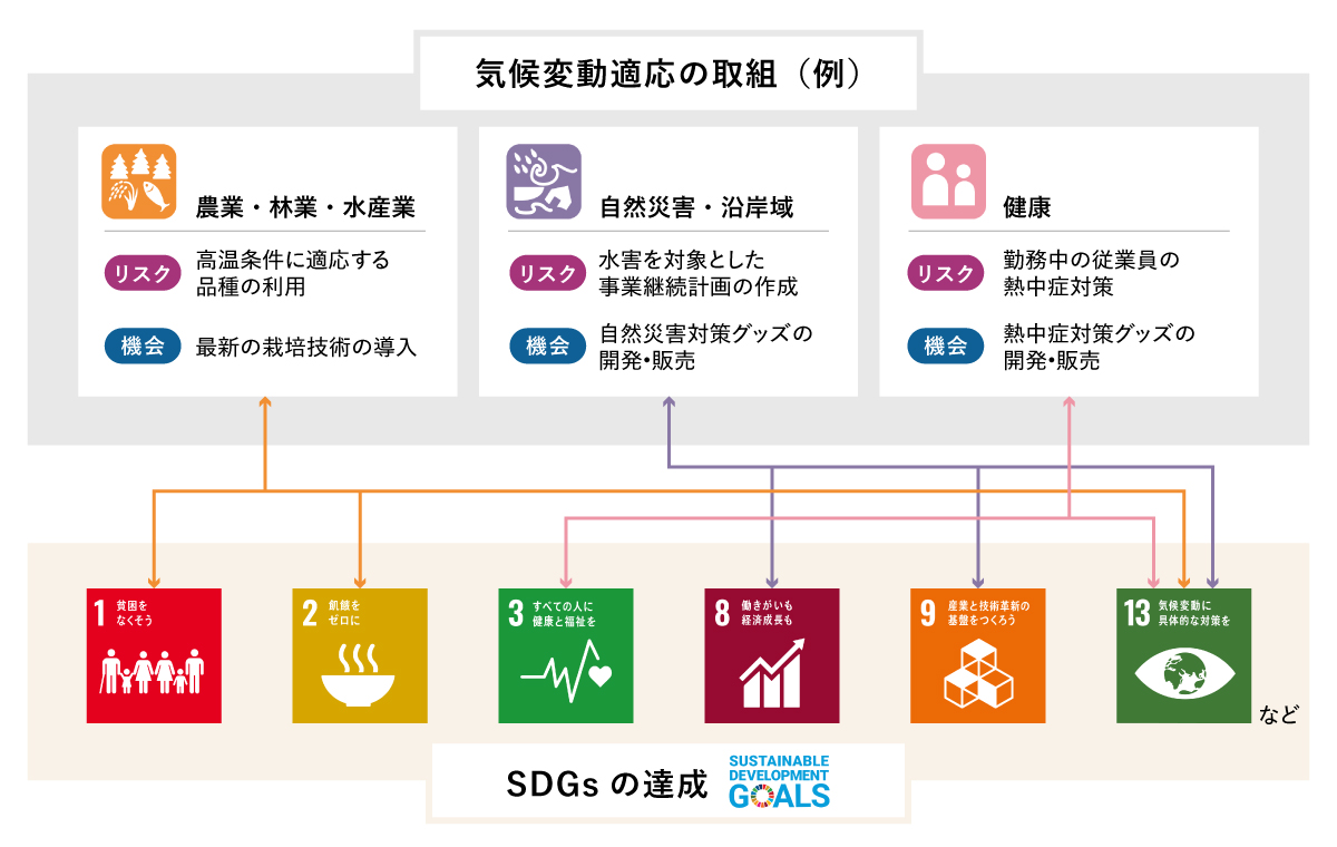 気候変動適応の取組とSDGsの目標の連携