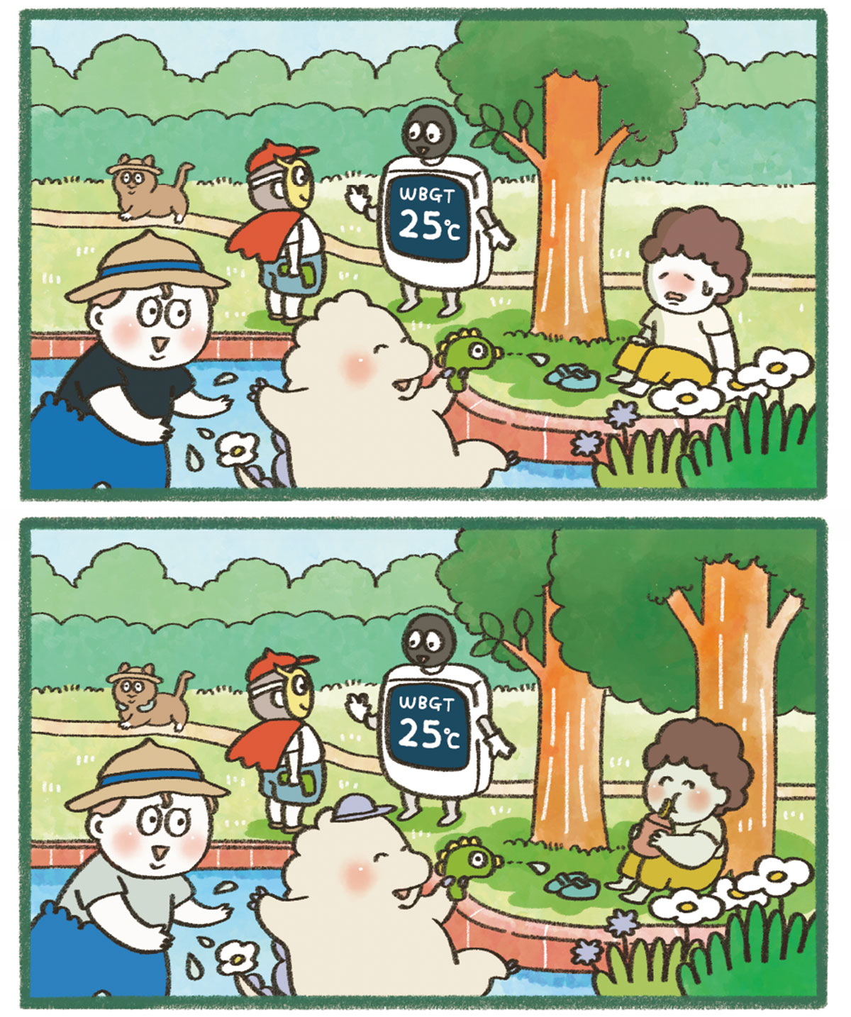 熱中症対策 まちがいさがし